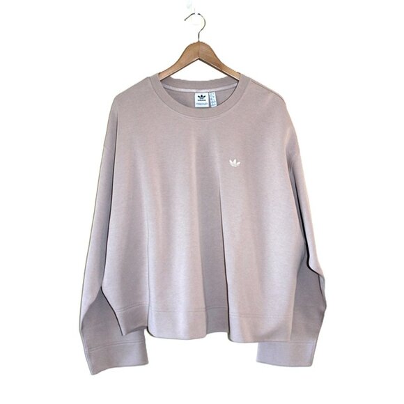 nwt ADIDAS Originals Premium Essentials Crop Sweatshirt in Wonder Taupe (1X/XL) - Picture 2 of 9